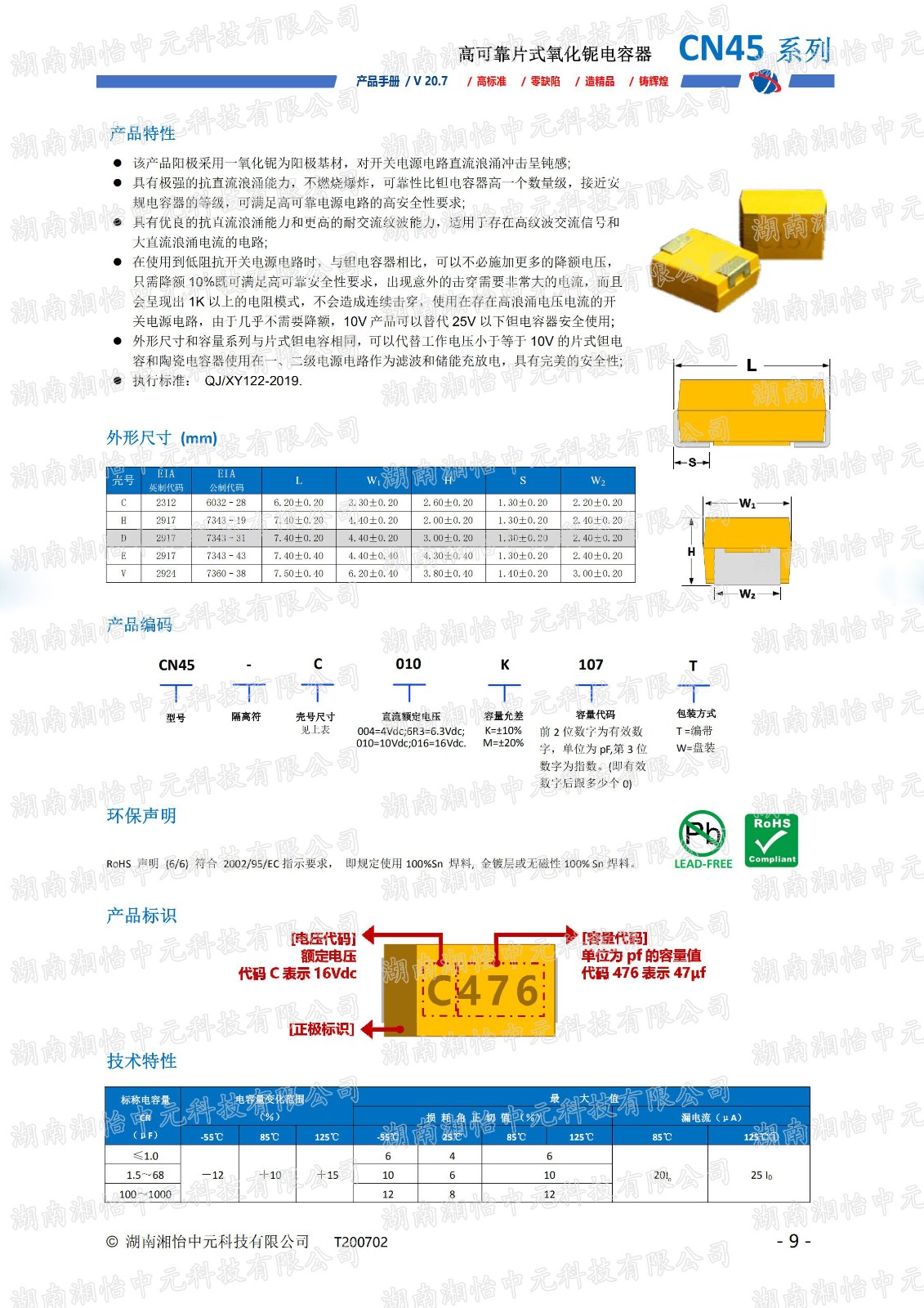 高可靠片式氧化铌电容器产品介绍